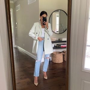 Mango Mint Green Oversized Blazer